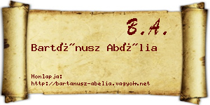 Bartánusz Abélia névjegykártya